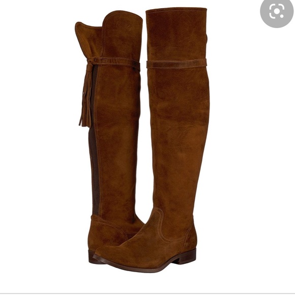 Frye Molly Suede Over the Knee Tassel Boots - Picture 4 of 4